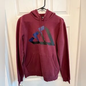 Adidas burgundy hoodie sweatshirt
